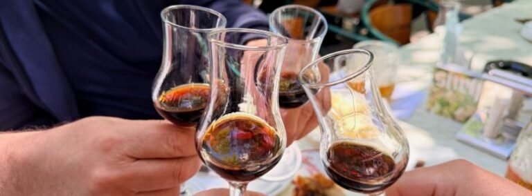 4 glasses apricot brandy