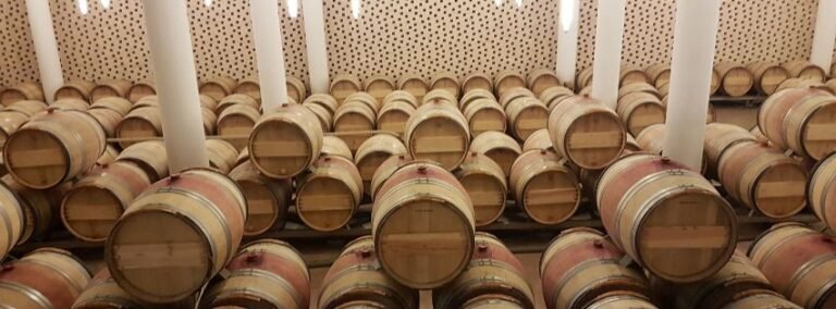 St Emilion wine barrels