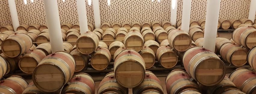 St Emilion wine barrels