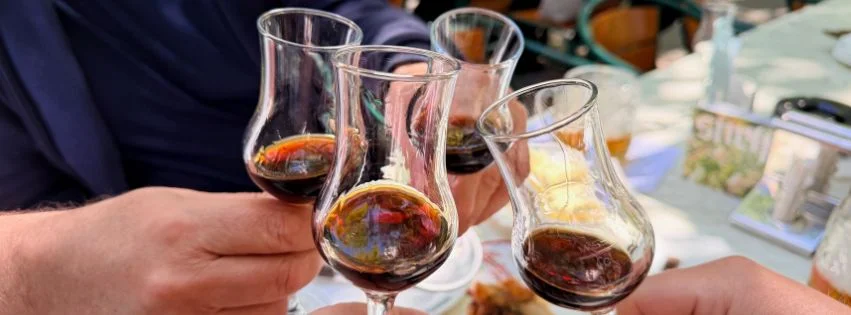 4 glasses apricot brandy